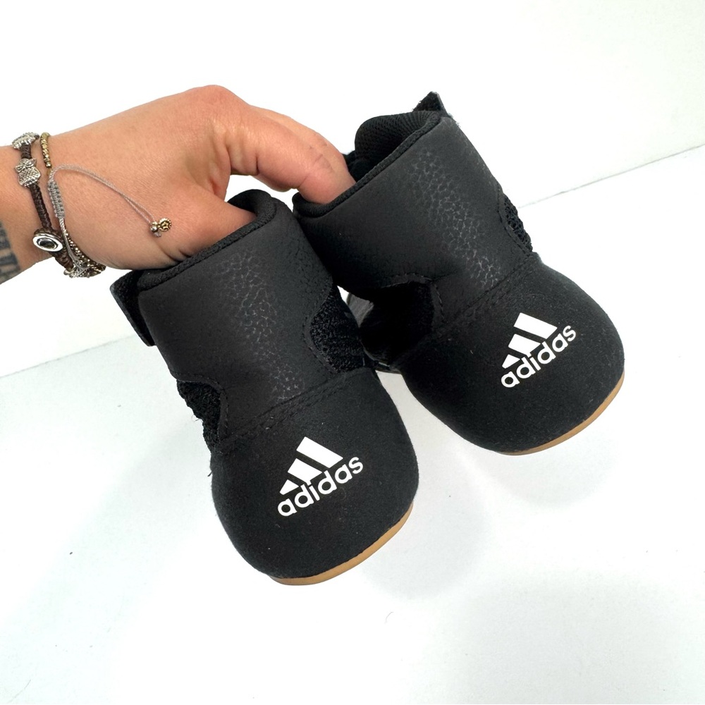 Adidas HVC 2 Mens Size 7.5 Black Suede White Athletic Wrestling Shoes Sneakers - Picture 4 of 6